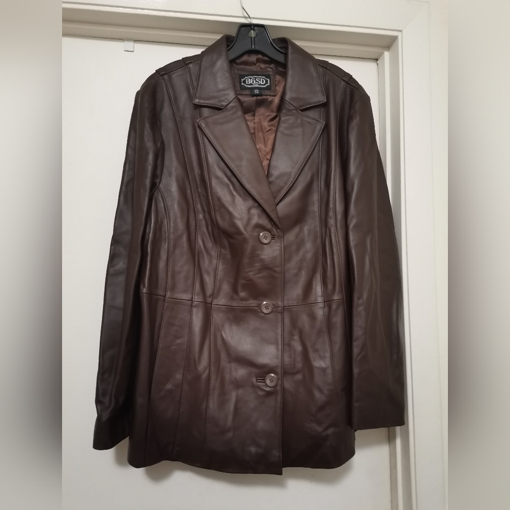 NWOT BGSD 100%  Lambskin  Leather Jacket,Size:2X